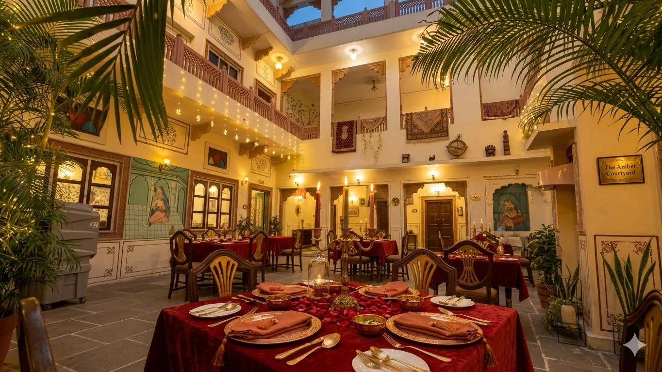 Haveli Courtyard Restaurant Jaipur